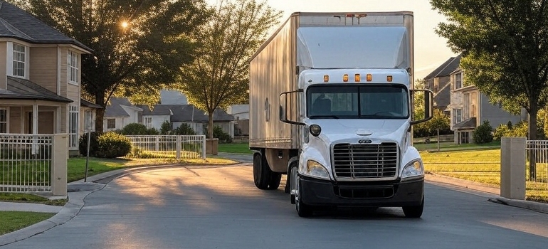movers in Conshohocken PA arriving at the job