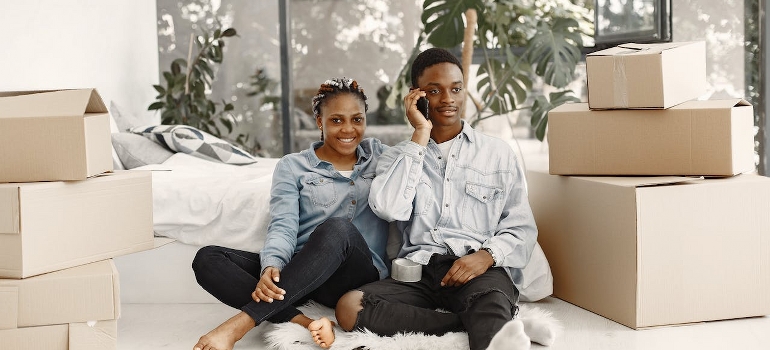 couple calling Chester County PA movers