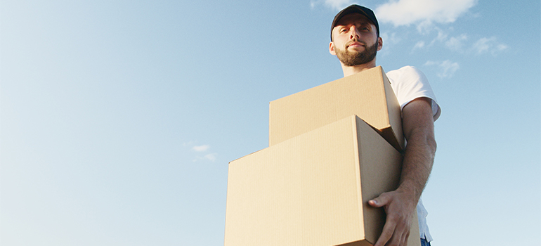 mover with a box