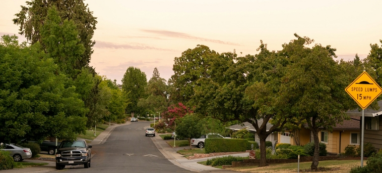 moving from Philadelphia to Cherry Hill and passing through a quiet street