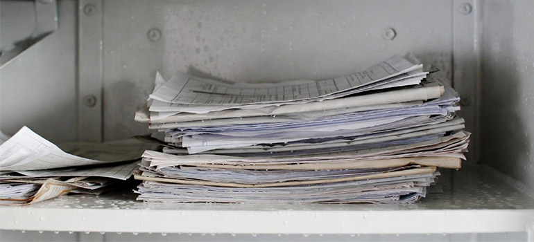 damp papers in cold storage