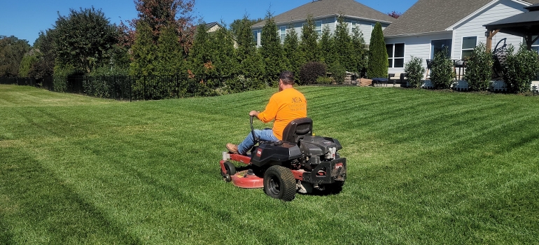 mowing lawn in Drexel Hill