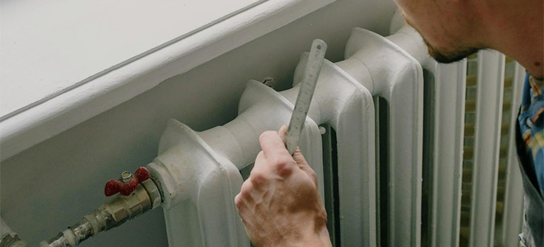 fixing a radiator