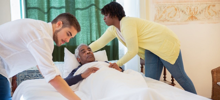 senior at an assisted living facility