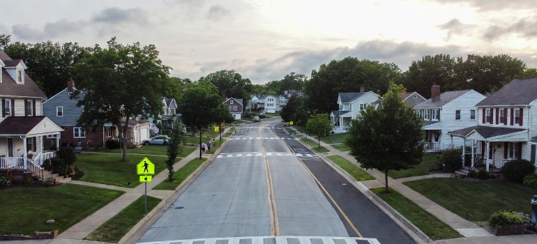 pedestrian-friendly street